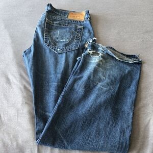 True Religion Blue Distressed Men Jeans